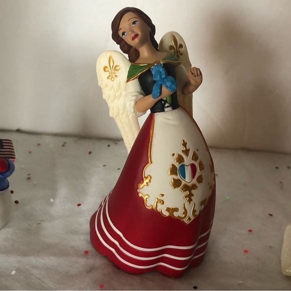 3 Hallmark Keepsake Christmas Ornaments Angel Patriot Snowman Welcome Christmas - Picture 4 of 6